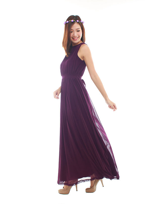 Paris Maxi Dress in Majestic Purple